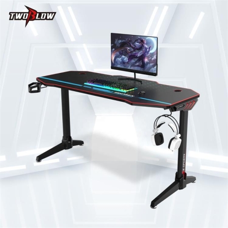 Gaming PC Table with 9 RGB Lighting Modes, 140cm Cool Gaming Desk for Living Room