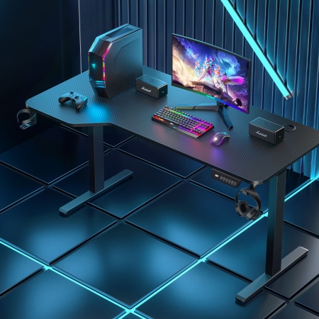 Motor Height Adjustable Gaming & Office Desk, Ergonomic Computer Workstation